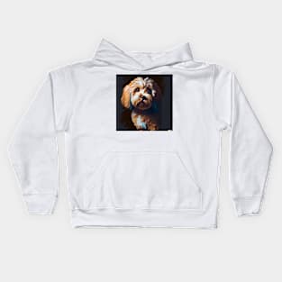 Cute Cavoodle Drawing Kids Hoodie